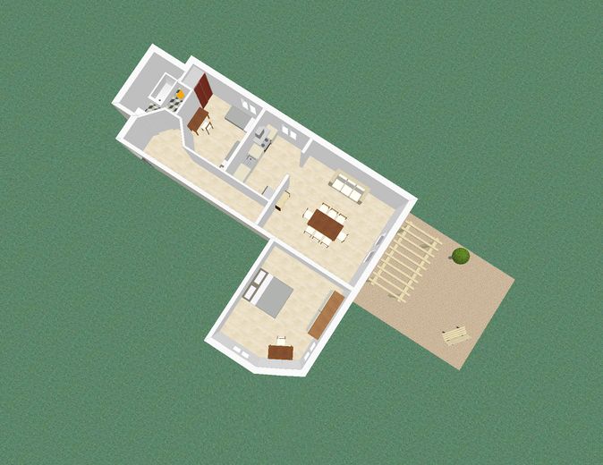 Bogen'de yenilenmiş, geniş teraslı ve ankastre mutfaklı 3 odalı daire (1004) – Grundriss