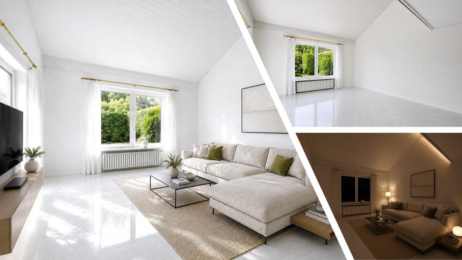 Viel Raum, viele Möglichkeiten für Best Ager, Paare, Freiberufler & kleine Familien - provisionsfrei – Collage Wohnzimmer-Nutzung