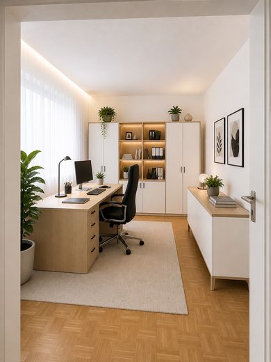 Erstbezug! 5,5-Zi.-EG | 180 m² | Garten | Garage | EBK – Arbeitszimmer