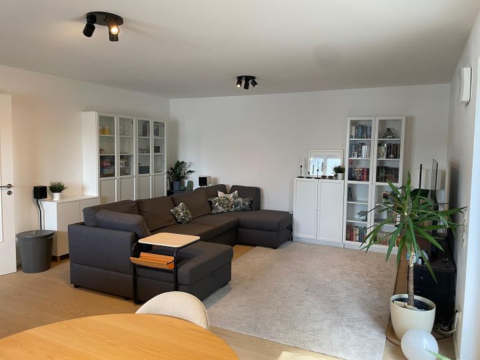 Design trifft Nachhaltigkeit: Exklusive 3-Zimmer-Neubauwohnung mit Kochinsel & PV-Anlage – Wohnbereich 