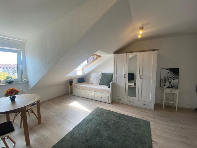 Möblierte 1-Zimmer Wohnung in Speyer Süd – Wohn/Schlafraum