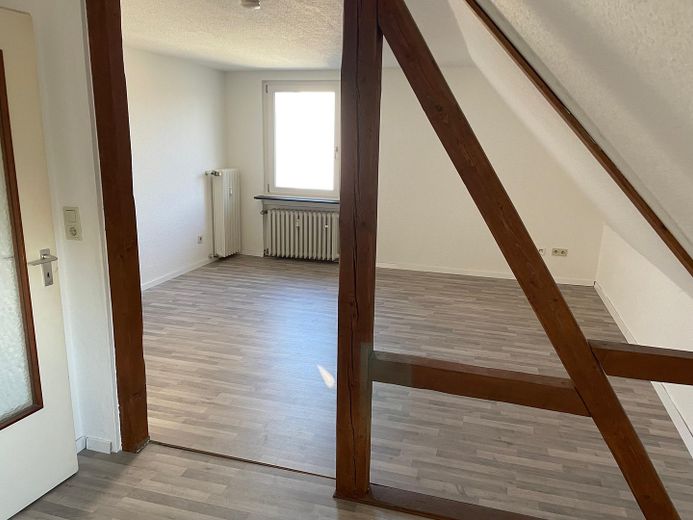 Midden in Altenbochum – vriendelijke 3-kamer zolderwoning in rustige ligging met eigen park – Wohnzimmer