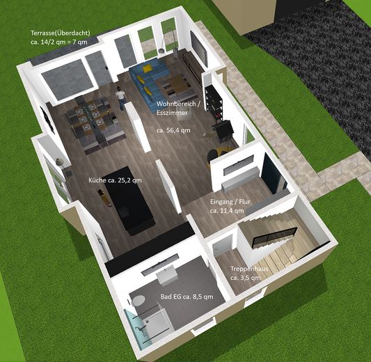 Schematischer Grundriss EG