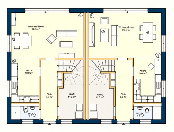 EG  -  beide Haushälften
