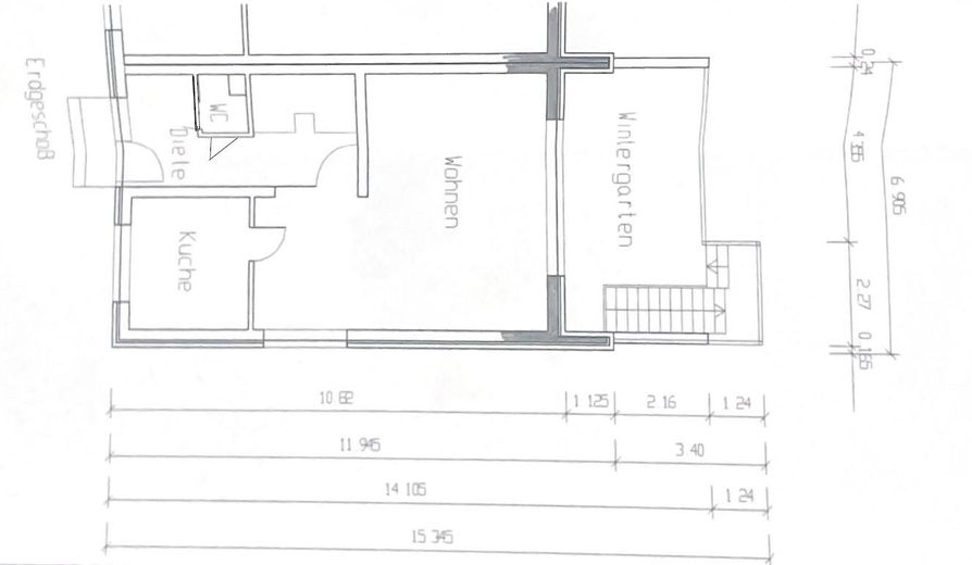 Casa adosada familiar en esquina con jardín de invierno y zona de estar independiente – Erdgeschoss