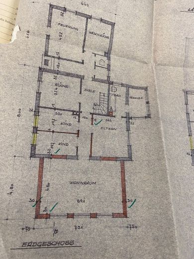 *Grundstück mit Altbestand, ideal zur Bebauung mit einem großen EFH, oder einem Zweifamilienhaus !!!* – Grundriss EG EFH
