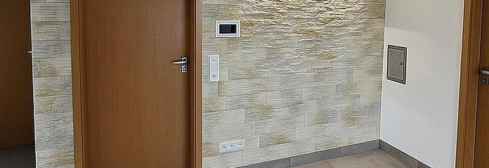 Verblenderwand in Eßdiele