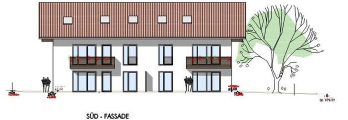 Südfassade lt. Baugenehmigung