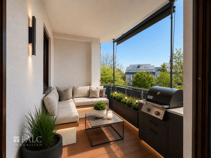 Stilvolle 3-Zimmer-Wohnung in Neusäß mit sonniger Loggia – Balkon