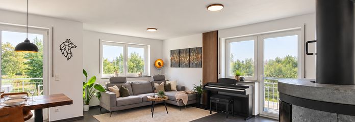 Vivir completamente amueblado con 190 m² de jardín privado y 117 m² de superficie habitable – Wohn- und Essbereich