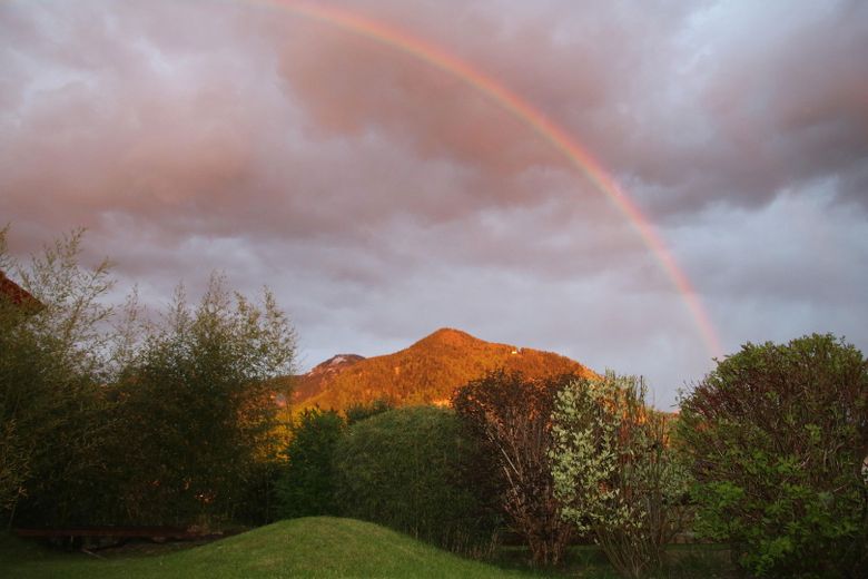 Garten und Berge