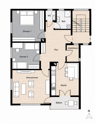 Erstbezug nach Sanierung | Helle 3,5-Zimmer-Wohnung mit Südbalkon (provisionsfrei & einzugsbereit) – Foto 16