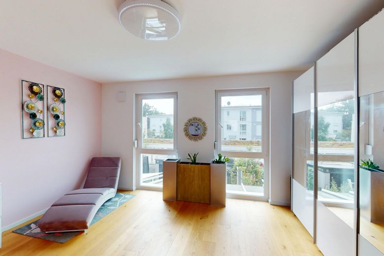 Modernes Reihenmittelhaus mit Garten und Dachterrasse in Berlin-Lichtenrade – Schlafzimmer OG