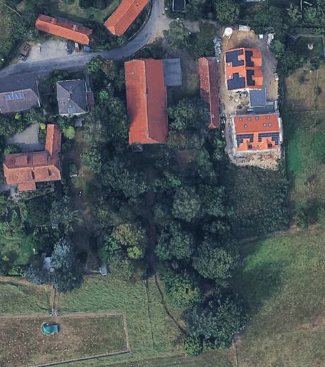 Участок мечты с большим садом в Шапене / на окраине деревни – Luftbild - inkl. Garten