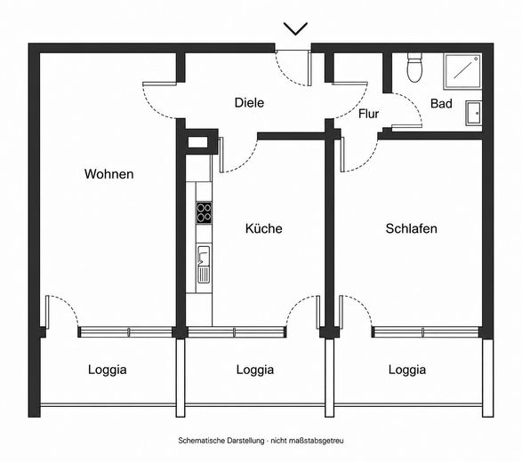 Odnowione mieszkanie 2-pokojowe z balkonem, windą i miejscem postojowym w Saarbrücken – St. Arnual – Zdjęcie 12
