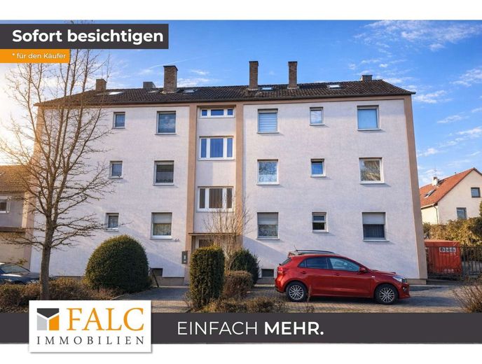 Charmante 3-Zimmer-EG-Wohnung mit Balkon in Oberasbach bei Nürnberg – Außenansicht