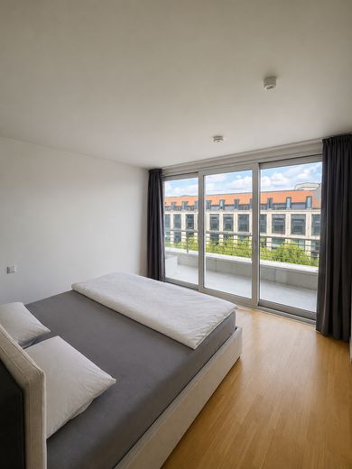 Penthouse-Wohnung mit Blick auf den Markt – Schlafzimmer