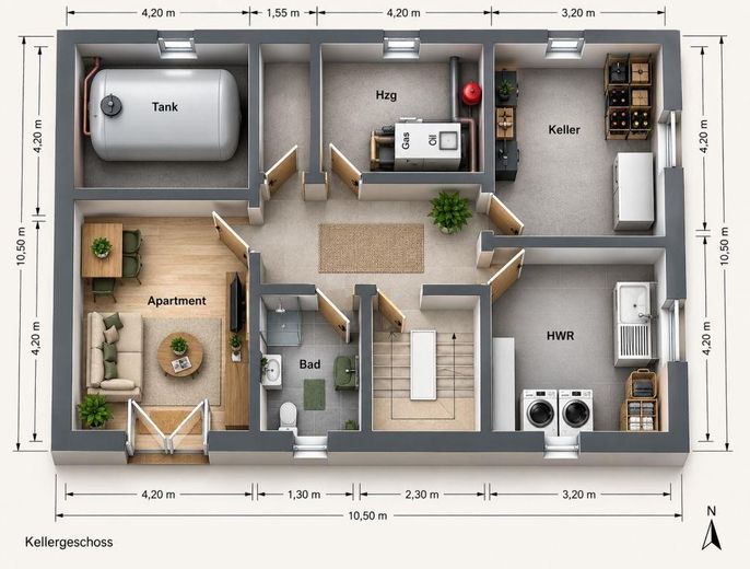 127 m² PRIVATES WOHNEN MIT EIGENEM POOL & GARTEN – 2 GARAGEN + 1.920 € KALTMIETEINNAHMEN – Nutzflächen
