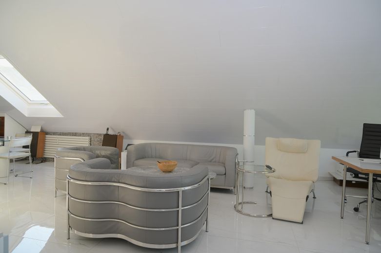 Aussicht, Natur und Design: exquisite 3-Zimmer Dachgeschosswohnung in Freiburg St. Georgen – Wohnbereich