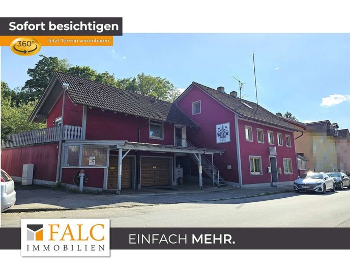 Zweifamilienhaus mit Potenzial in Landau a. d. Isar - zwei Wohneinheiten, Garage &amp; Garten – Außenansicht
