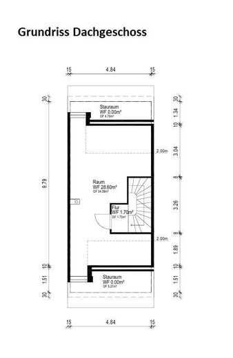 Naturnahes Reihenmittelhaus in verkehrsberuhigter Straße - PROVISIONSFREI - VHB – Grundriss Dachgeschoss