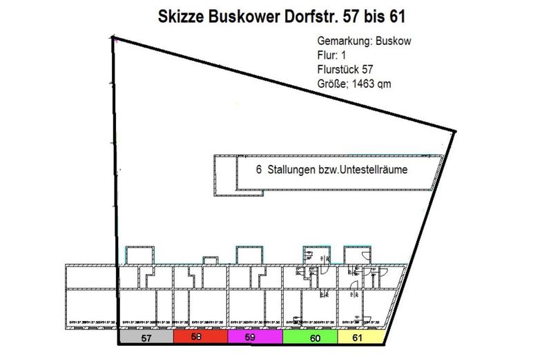 Grundriss für die 5 WE 