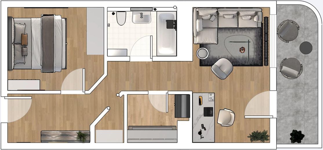2,5-Zimmerwohnung - gut vermietet - Kapitalanlage - provisionsfrei – Grundriss