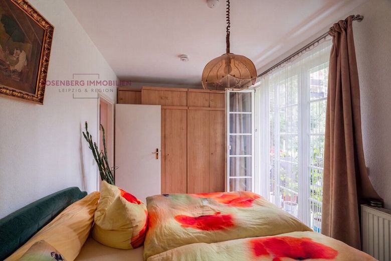 *Provisionsfrei für Käufer*
Charmante 3-Raumwohnung im Hochparterre
 im Leipziger Nordosten! – Immobilie in Leipzig / Schönefeld-Abtnaundorf zu verkaufen_Schlafzimmer