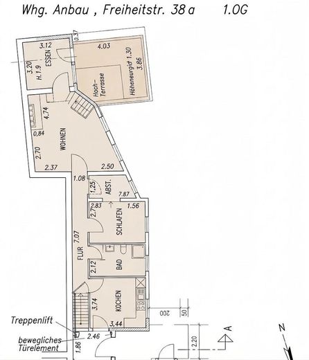 Großzügiges Wohnen auf zwei Ebenen - 3 Schlafzimmer und gepflegtes Ambiente in Hagen-Hohenlimburg – Grundriss (1. OG.Anbau)