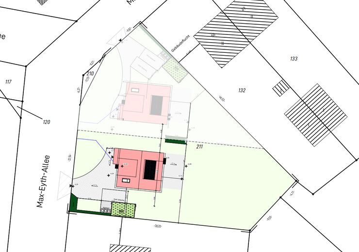 Baugrundstück in Potsdam Bornim – Skizze Einfamilienhaus