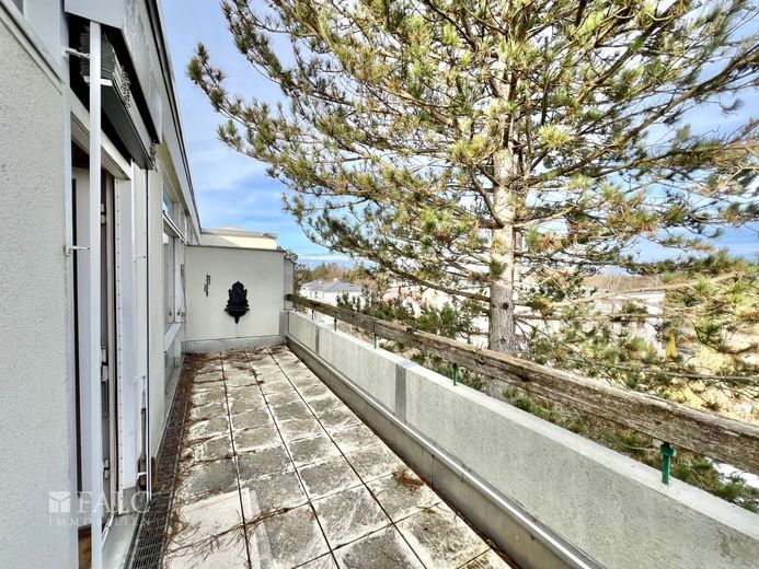 Exklusive Penthouse-Wohnung mit großzügiger Dachterrasse und Bergpanorama – Balkon Nord