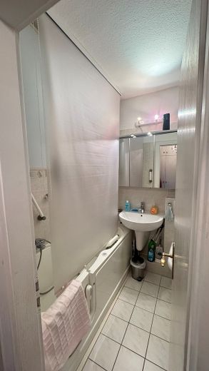 2-Zimmer Wohnung mit Balkon und Außenstellplatz – Wanne mit Duschvorhang