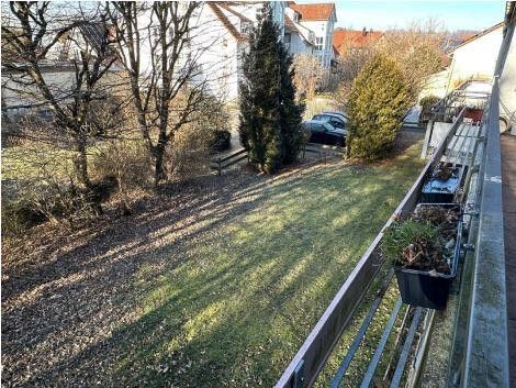 Tu cherches encore ? Nous avons ce qu’il te faut ! Colocation de 4 pièces avec balcon à Tübingen-Derendingen – Blick vom Balkon