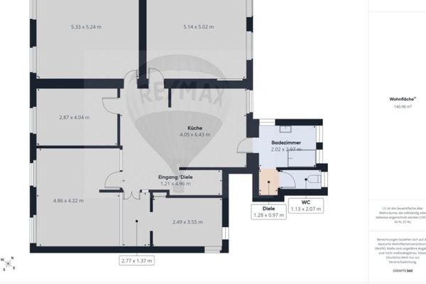 Dillingen-Saar: Charmante Altbauwohnung mit 141 m², 5 Zimmern, offener Küche und hohen Decken