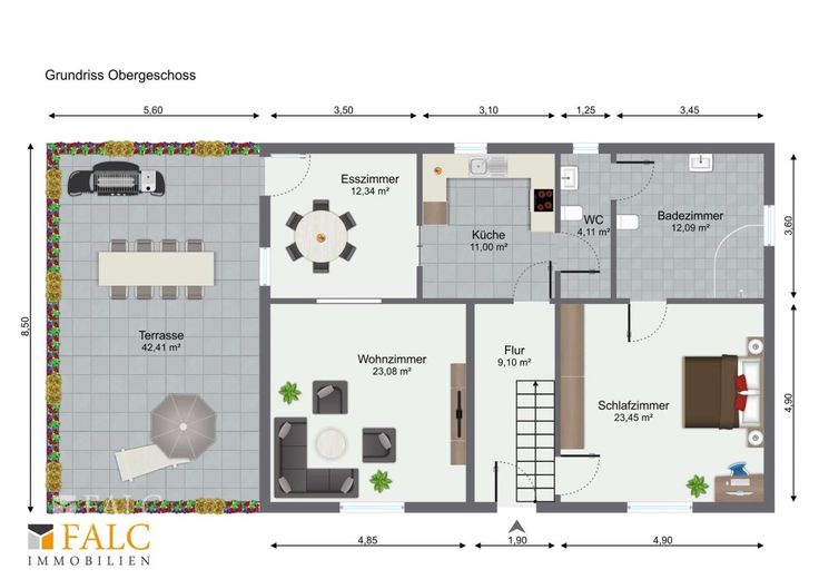 Charmantes EFH auf mehreren Ebenen inkl. Garage und historischem Gewölbekeller - FALC Immobilien HN – Grundriss OG