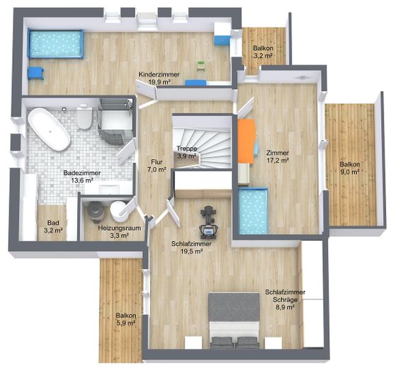Einfamilienhaus offene Besichtigung am 27. September 14:00 bis 17:00 Uhr – 2. Etage