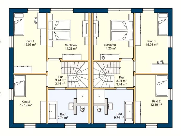 1. OG  -  beide Haushälften