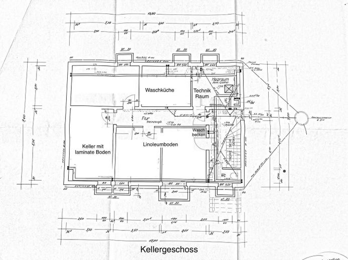 3 Famlienhaus in Top-Lage Rottweil zu verkaufen – Grundriss Keller