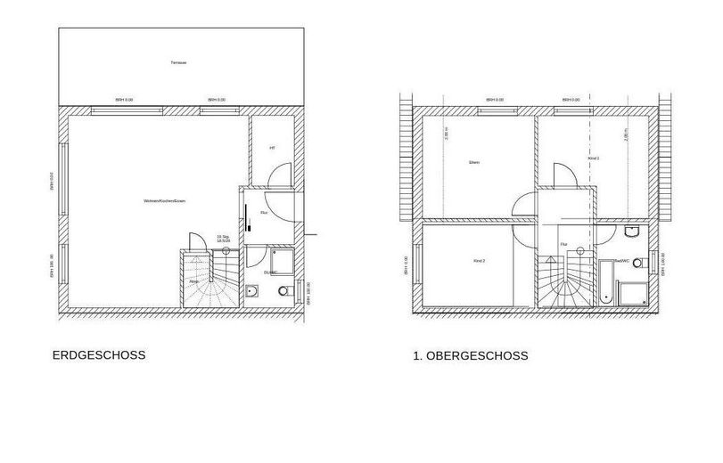 Modernes Niedrigenergiehaus mit Garten, Terrasse und Doppelcarport inkl. Wallboxen – Grundriss