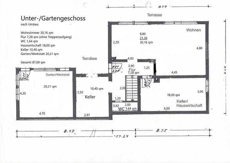 Grundriss Souterrain