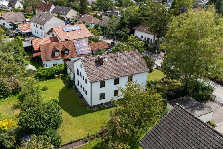 Vogelperspektive Haus + Garten