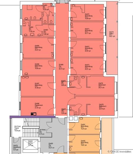 Großzügige Praxis- und Therapieräume im Gesundheitscampus - Gewerbefläche im 3. OG Rechts mieten! – Grundriss 3. OG Rechts
