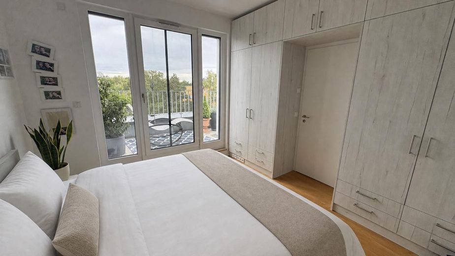Dachgeschosswohnung mit Penthouse-Feeling – Schlafzimmer