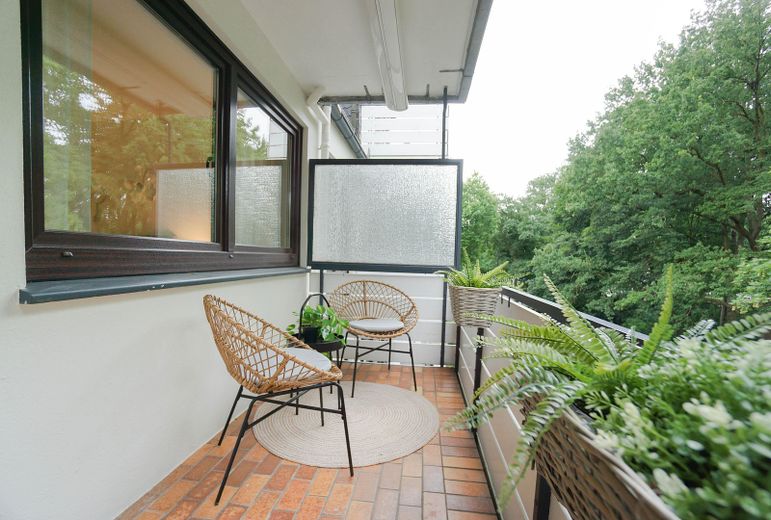 Balkon mit Blick ins Grüne