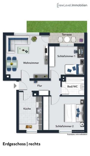3-Zimmer-Wohnung mit Terrasse, Gartenanteil &amp; Stellplatz in Ulm – Grundriss