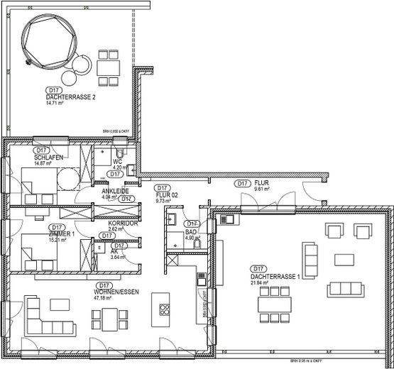 Grundriss Wohnung D17 