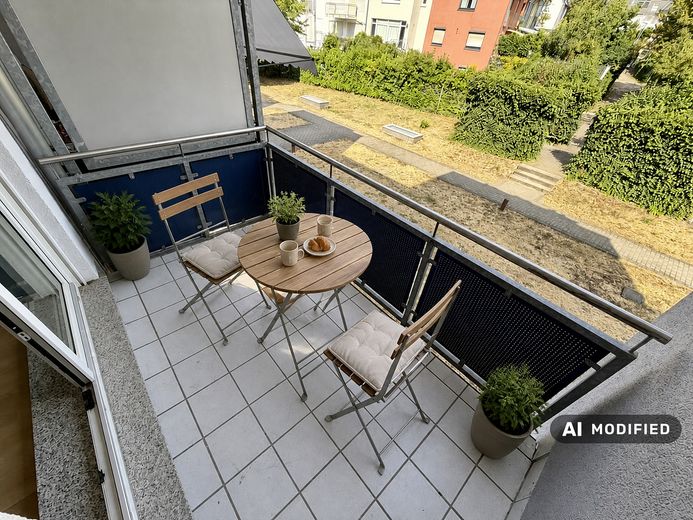 Provisionsfrei & erbpachtfrei: Helle 3-Zimmer-Wohnung mit zwei Balkonen im Frankfurter Bogen – KI-Beispiel: Ostbalkon