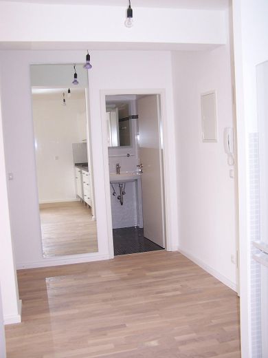 SCHWABING-WEST HELLE, MODERNISIERTE 2-ZIMMER-WOHNUNG MIT LOGGIA, SCHWIMMBAD UND GROSSER DACHTERRASSE – Eingangsbereich und das Bad