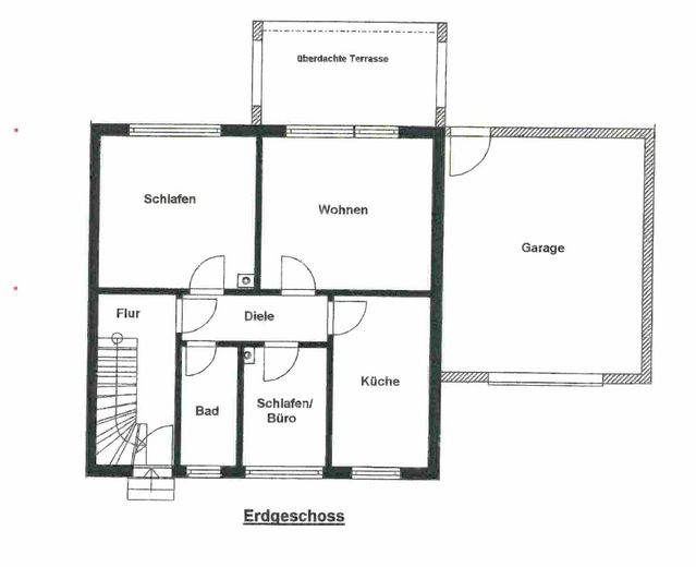 Naturnahes Wohnen in solider Doppelhaushälfte – Grundriss EG