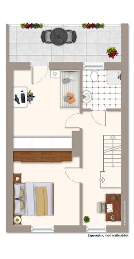 End-of-terrace house with balcony and garage in a popular location! – Obergeschoss